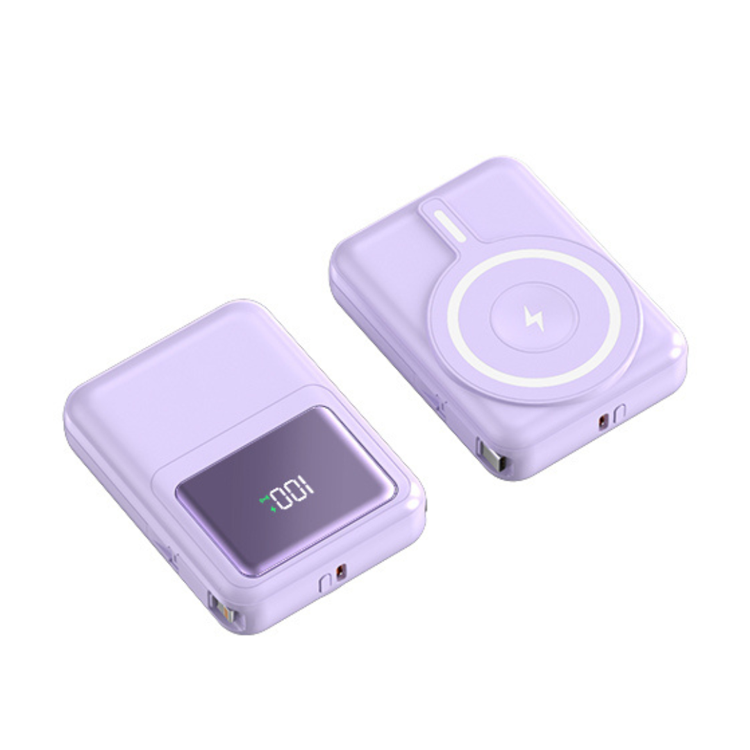 MagLink Pro 10K - Fast-Charging, Built-in Cable, MagSafe PowerBank for iPhone, Galaxy, Smartphones, Tablets